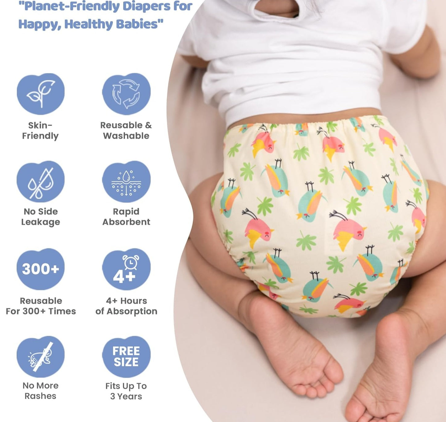 Reusable Anti-Rash Baby Diaper